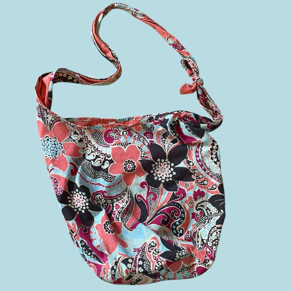 Boho Tote Beach Bag | Cotton | Long Strap | Like New | Open Style | So Nice!